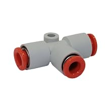 SMC KQ2T07-00A PBT Push-to-Connect Tube Fitting, Union Tee, 1/4" Tube OD