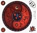 Round Native American Design with Kokopellis, Sun, Moons & Earth with 3 Mini Stickers / Decals
