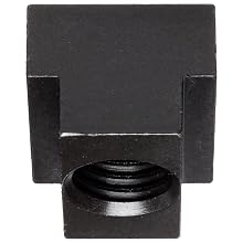 Grade 5 C-1018 Steel T-Slot Nut, Left Hand UNC 2B Threads, 3/8"-16 Thread Size, 7/16" Slot Width