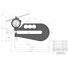 Starrett 1015A-6 Inch Reading Portable Dial Indicator 1015A-431J Thickness Gauge Without Case, 0.0005" Graduation, 1/2" Range, 0-50 Dial Reading