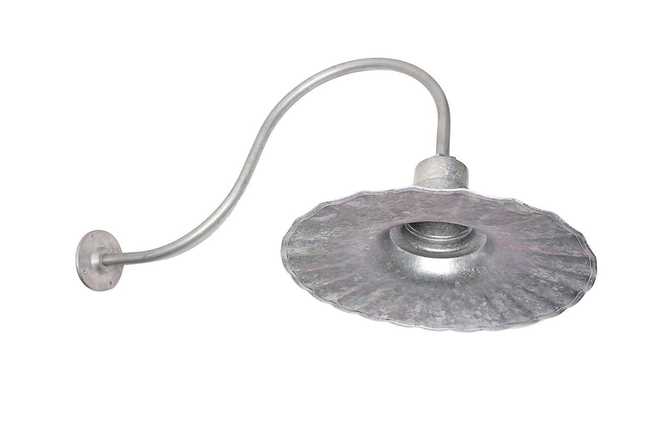 The Ark Radial Wave Industrial Galvanized Steel Barn Light Gooseneck