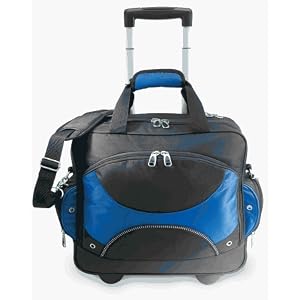 U.S. Traveler Gp80775N Techno Sporty Rolling Computer Briefcase In Blue