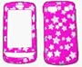 Hot Pink with Silver Stars Shield Protector Case for LG Xenon GR500 Phone
