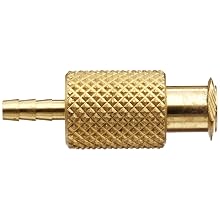 Female Luer Lock Fitting to Tube Brass Tube ID 1/4" .260" Barb OD