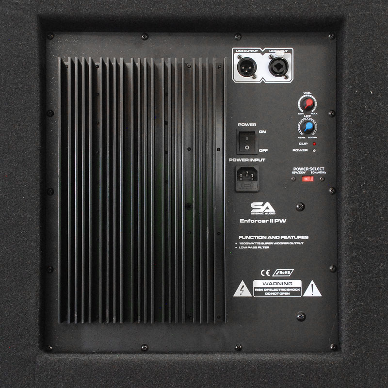 Seismic Audio Enforcer II PW Powered PA 18" Subwoofer