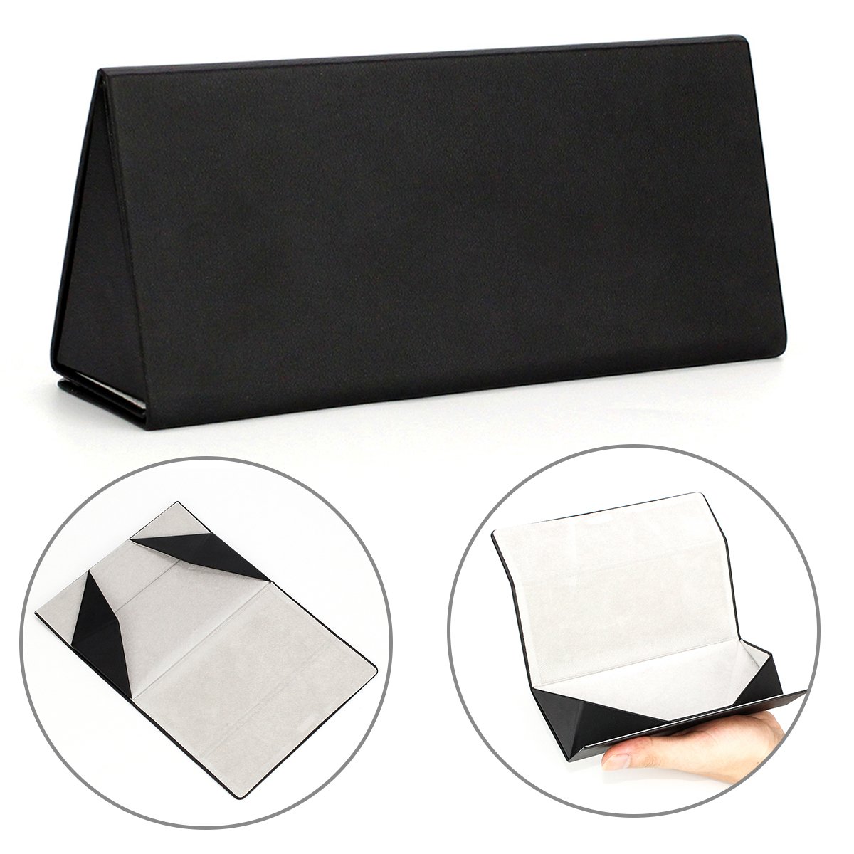 Folding Eyeglasses Case,Ezeso Portable Ultralight Retro Spectacles Box