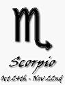 Astrology Scorpio 1** Sheet of 21 stickers 6.3 x 3.8cm**