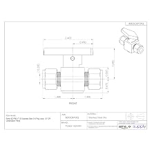 Parker 8Z-PR6-VT-SS Stainless Steel 316 Plug Valve, 1/2" CPI Compression Fitting