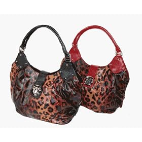 FELIDAE Large Leopard Print Satchel Hobo Handbag by Eliebags FELIDAE - Large Leopard Print Satchel - Hobo Handbag by Eliebags