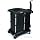 Rubbermaid Commercial 9T77 38-1/4" Length x 22" Width x 44" Height, Black High-Security Turndown Housekeeping Cart