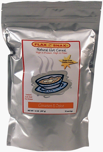 Flax Z Snax Cinnamon and Spice Hot Cereal
