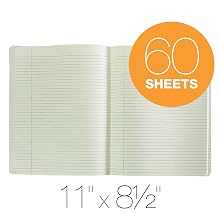 TOPS Lab Notebook, 8.5 x 11 Inches, Narrow Ruled, 60 Sheets, Yellow Pages with Blue Cover, (35130)