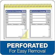 Adams You've Got A Message Pad, 5.25 x 7.33 Inch, 2-Part, Carbonless, 2 Messages per Page, 200 Sets, White and Canary (SC5702WS)