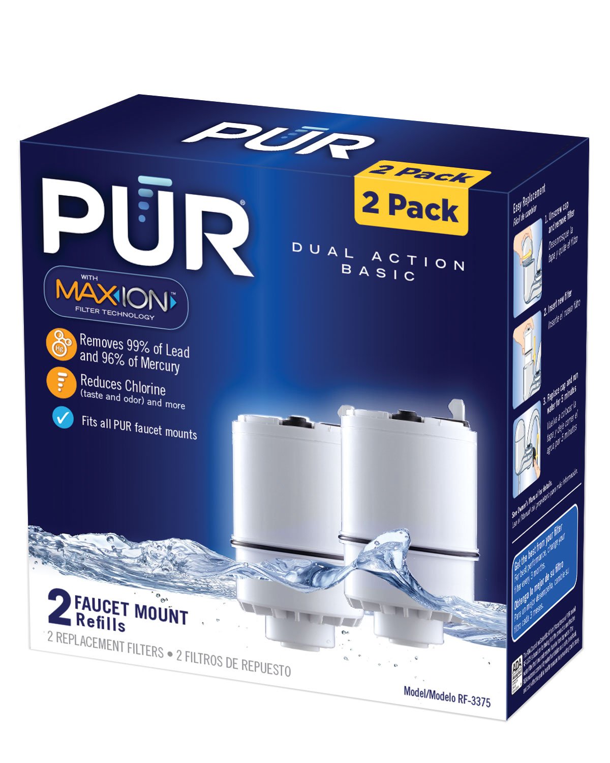 PUR RF3375 Faucet Mount Replacement Water Filters, Classic Clear eBay