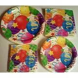 Big Balloons Theme Birthday Party Package ~ Dinner Plates, Dessert Plates, Luncheon Napkins, and Beverage Napkins ~ Serves 16