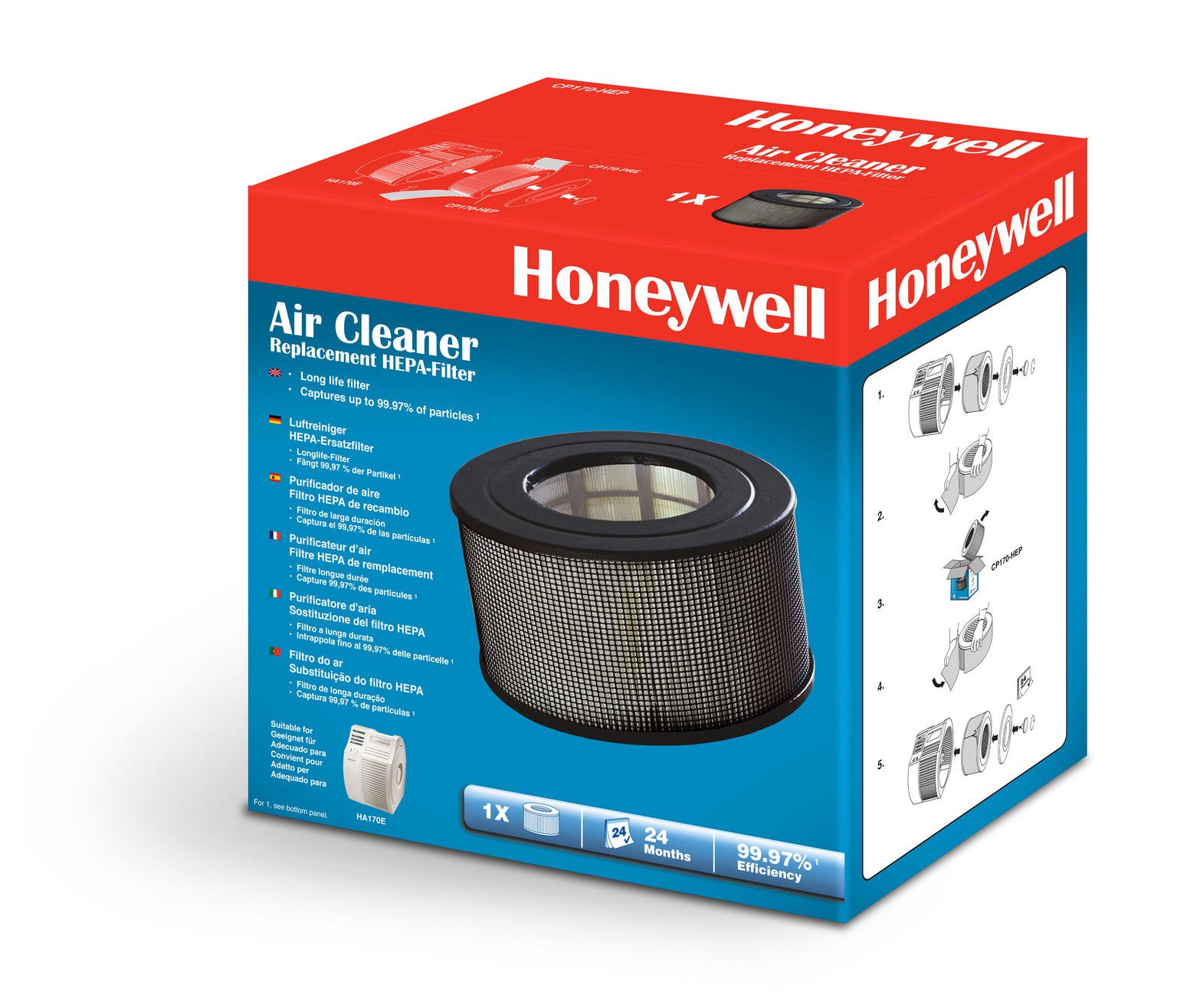 Honeywell CP170HEP HEPA Replacement Filter for HA170E1 True HEPA Air