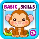 Preschool All-In-One Basic Skills: Learning Adventure A to Z (Letters, Numbers, Colors, Shapes, Go Together, Patterns, 123s counting, ABCs reading) - Games for Kids - Educational Toy for Baby, Toddler and Kindergarten Explorers by Abby Monkey®