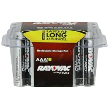Rayovac UltraPRO Alkaline Batteries, AAA, Recloseable 18-Pack #ALAAA-18 (Pack of 3)