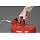 Justrite AccuFlow 7250130 Type II Galvanized Steel Safety Can with 1" Flexible Spout, 5 Gallons Capacity, Red