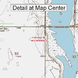 Buy USGS Topographic Quadrangle Map - Columbia NE, South Dakota (Folded Waterproof)