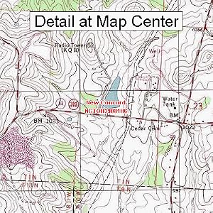 Buy USGS Topographic Quadrangle Map - New Concord, Ohio (Folded Waterproof)