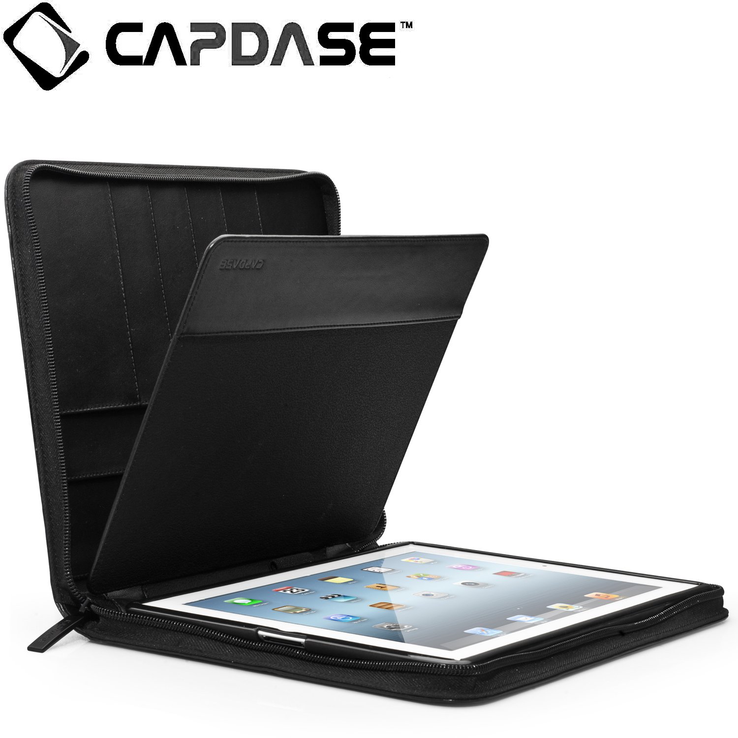 Thanh lý bao da ipad, hàng cao cấp, hiệu CASDASE, có chỗ kẹp giấy tờ + bút viết + nam - 1