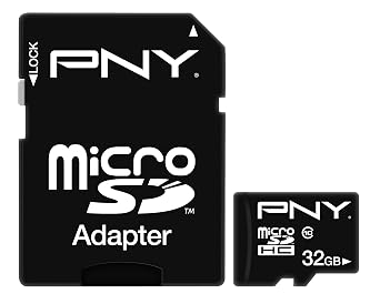 PNY 32 GB microSDHC Flash Memory Card P-SDU32G10-AZ [Amazon Frustration-Free Packaging]