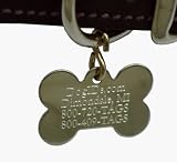 Brass Bone Dog ID Tag - Both Sides Engraved ()