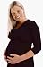 Maternity and Breastfeeding top with integrated Maternity / Nursing Bra 3/4 Sleeve - Black UK 16