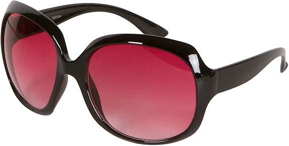 GA4565 Retro Vintage Oversized Frame Fashion Sunglasses - Black - Pink Smoke Lens