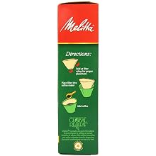 Melitta Cone Coffee Filters, Natural Brown, No. 4, 100-Count Filters (Pack of 6)