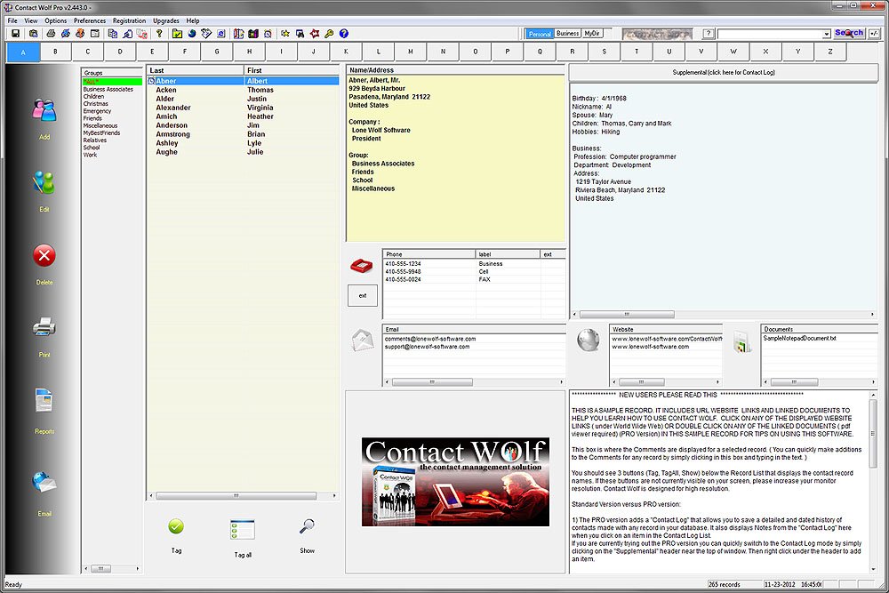 Amazon.com: Contact Wolf Pro Contact Management Address Book Software Amazon.com: Contact Wolf Pro Contact Management Address Book Software