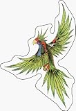 Weed Bird with Pot Leaf Wings - Large! - Hidden Pipe, Lighter and More on Clear Background - Sticker / Decal