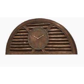 Hen-Feathers Grand Louvered Arch Clock - Copper by Hen-Feathers