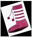 Red Carpet Studios 60222 LuckyMuks Knit Slippers - Red-Purple-Violet - Set Of 4