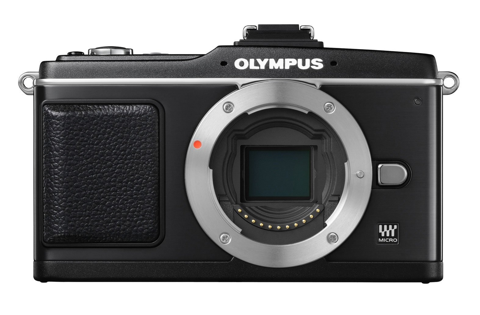 Olympus PEN E P2 Systemkamera (12,3 Megapixel, 7,6 cm Display, Bildstabilisator) Gehäuse inkl. EVF Sucher schwarz Systemkamera
