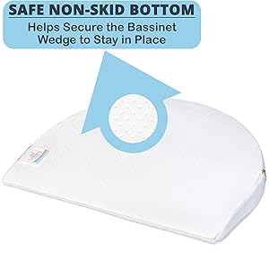 Lillijoy Premium Bassinet Wedge Pillow For Baby Fits Halo
