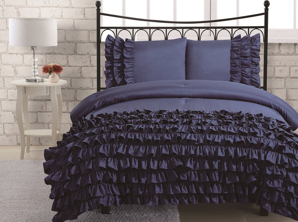 Blue Ruffle Bedding Sets
