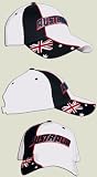 Casquette Australie, blanche-noire, flag