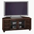 Savannah Collection Corner Video Base in Dark Cherry Finish By Bush Furniture
