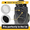 EUSTREER 6 Packs Charcoal and Oil Vapor Replacement Filter, Compatible with OVENTE 2 Liter Electric Deep Fryer
