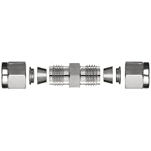 Parker A-Lok 10SC10-316 316 Stainless Steel Compression Tube Fitting, Union, Tube OD