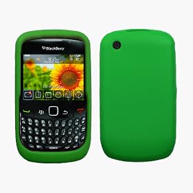 Green Silicone Case / Skin / Cover for RIM BlackBerry Curve 8520 / 8530