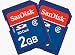 SanDisk 2 GB Secure Digital SD Card - 2 PACK