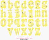 Yellow Bumble Bee Alphabet Letter Name Wall Sticker baby nursery girls room decor decoration