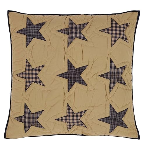Teton Star Primitive Country Patchwork Quilted Euro Sham 26 x 26 by Ashton & Willow VHC Brands