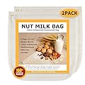 SCENGCLOS Nut Milk Bags 12"x12", 2 Pack Weave 66x70