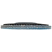 Weiler Tiger Abrasive Flap Disc, Type 27, Round Hole, Phenolic Backing, Zirconia Alumina, 4-1/2" Dia., 40 Grit (Pack of 1)