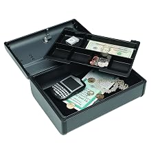 MMF Industries Steelmaster Premier Security Case with Keyed Lock, 4.125 x 8.5 x 11.625 Inches, Charcoal Grey (2217012G2)