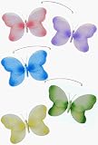 24 Pink Purple Yellow Blue Green Swirl Butterfly Mobile nylon hanging ceiling nursery room decor